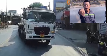 Xe tải chạy ngược chiều, tài xế đòi đánh người khác khi bị chặn đường