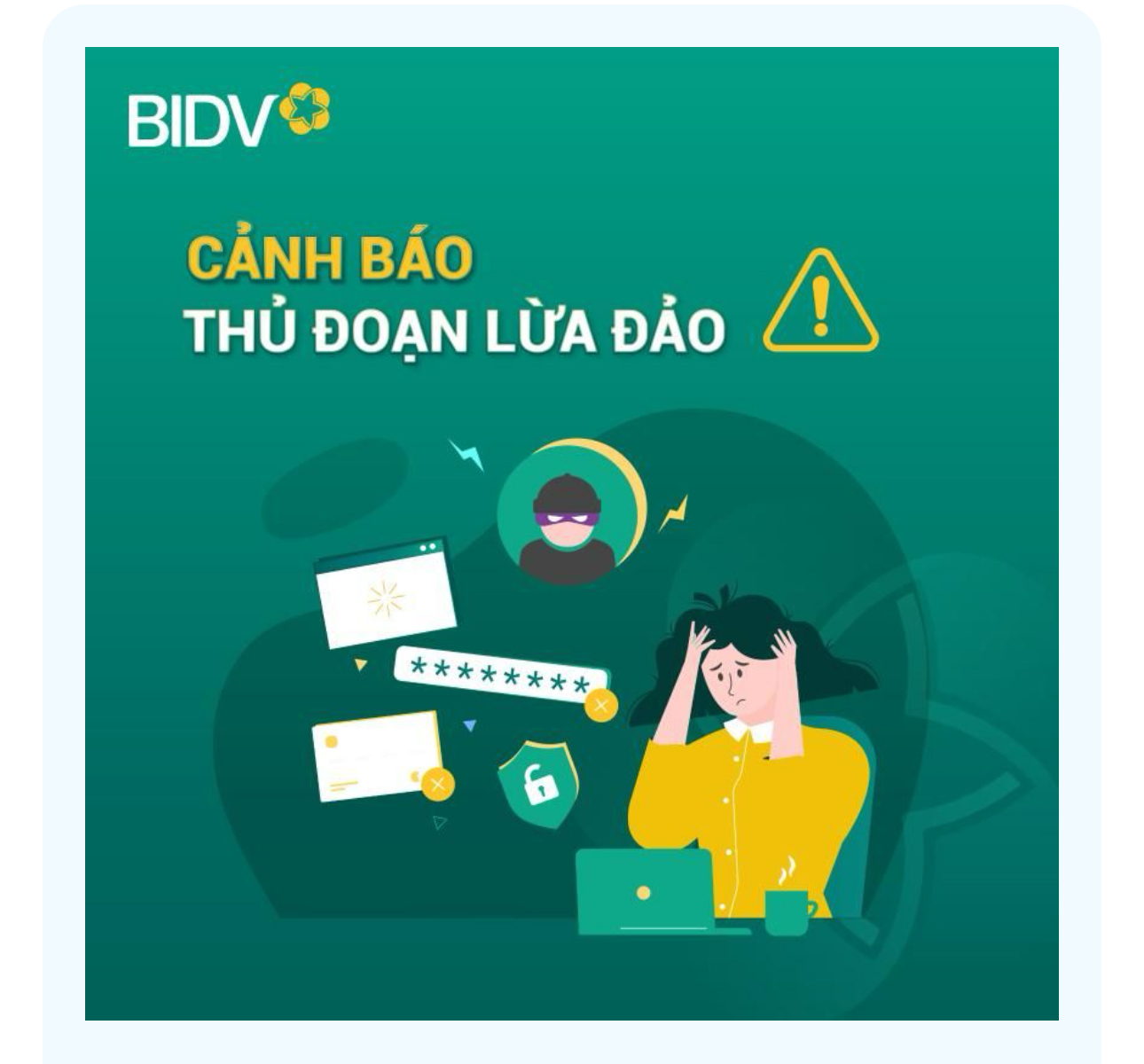 Ngân hàng BIDV cảnh báo thủ đoạn lừa đảo mới, không cẩn thận dễ "mất tiền như chơi"