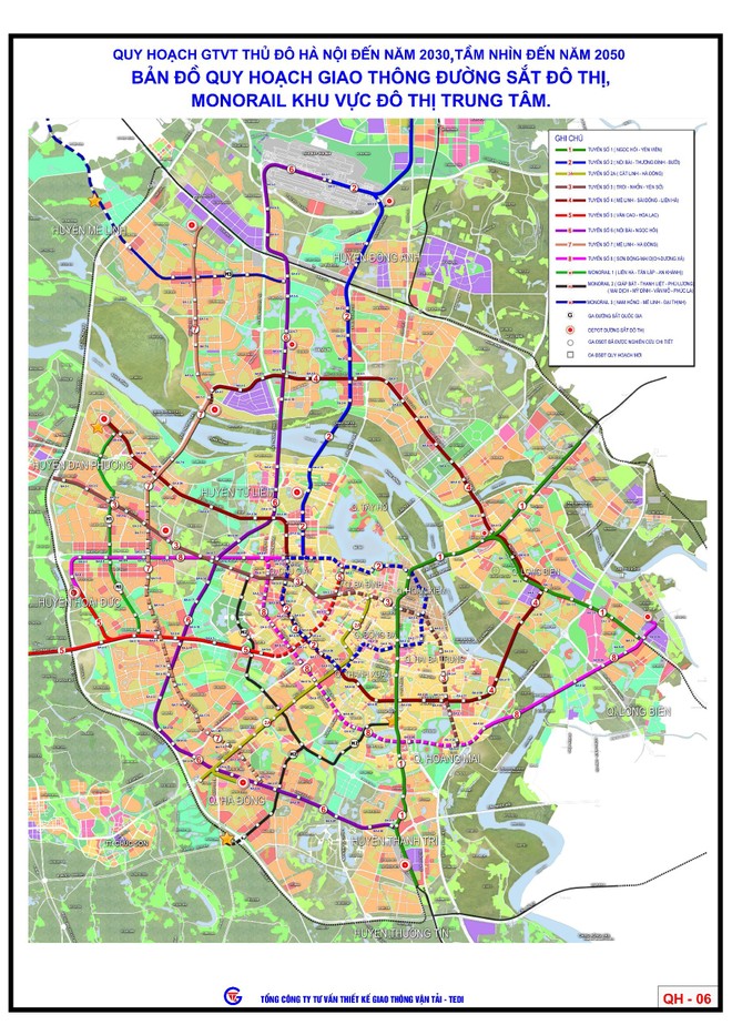 Quy hoạch hệ thống đường sắt đô thị Hà Nội
