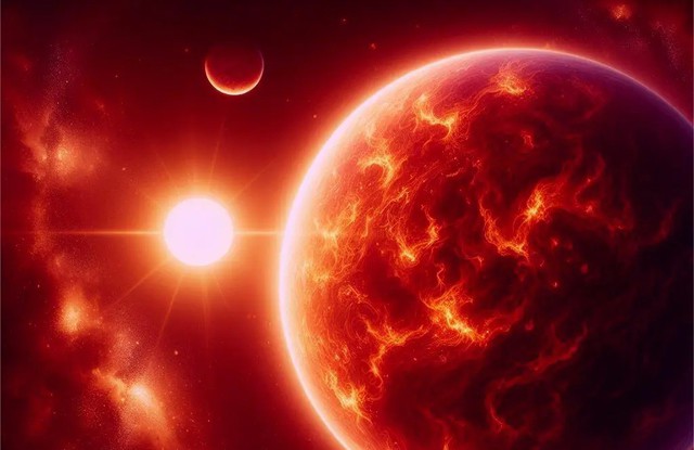 Lộ diện siêu Trái Đất màu đỏ rực giống trong phim "Star Wars"