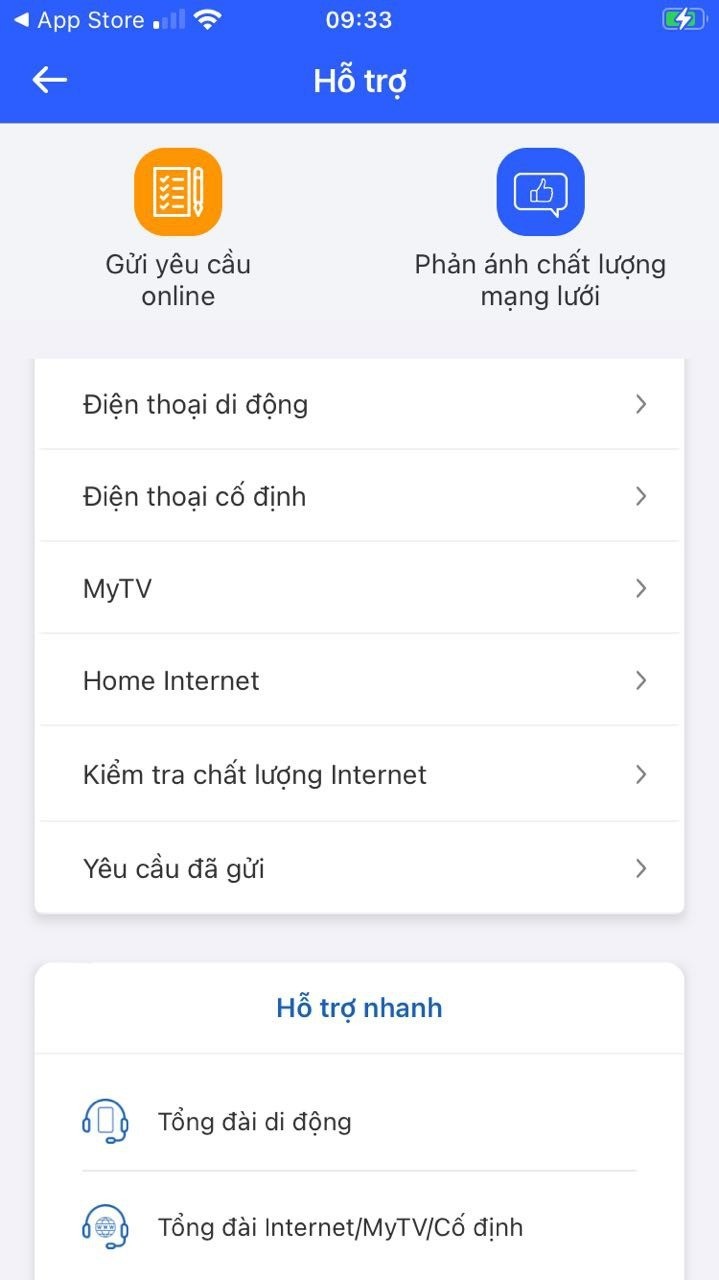 3 bước để báo hỏng dịch vụ viễn thông qua app My VNPT và ChatBot AMI