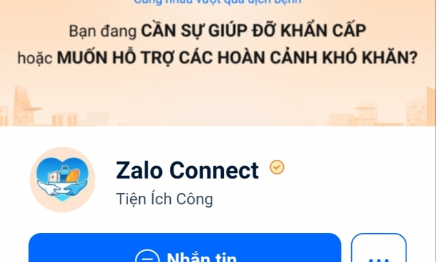 Zalo ra mắt tính năng 'cộng đồng tương trợ khẩn cấp'