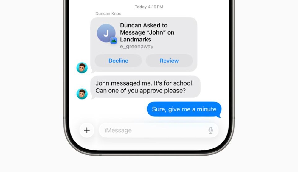 ios 26 buộc trẻ em phải xin phụ huynh để nhắn tin đến số điện thoại mới hình ảnh 2 ios 26 buoc tre em phai xin phu huynh de nhan tin den so dien thoai moi hinh anh 2