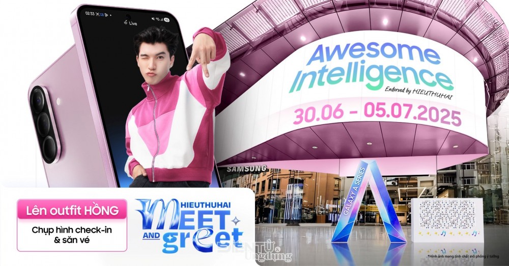Khuấy động mùa hè cùng HIEUTHUHAI và Samsung Galaxy A56 5G màu Hồng mới