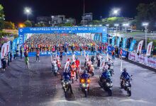 Khoảnh khắc dàn xe Yamaha dẫn đoàn 12.000 runner VM Quy Nhơn