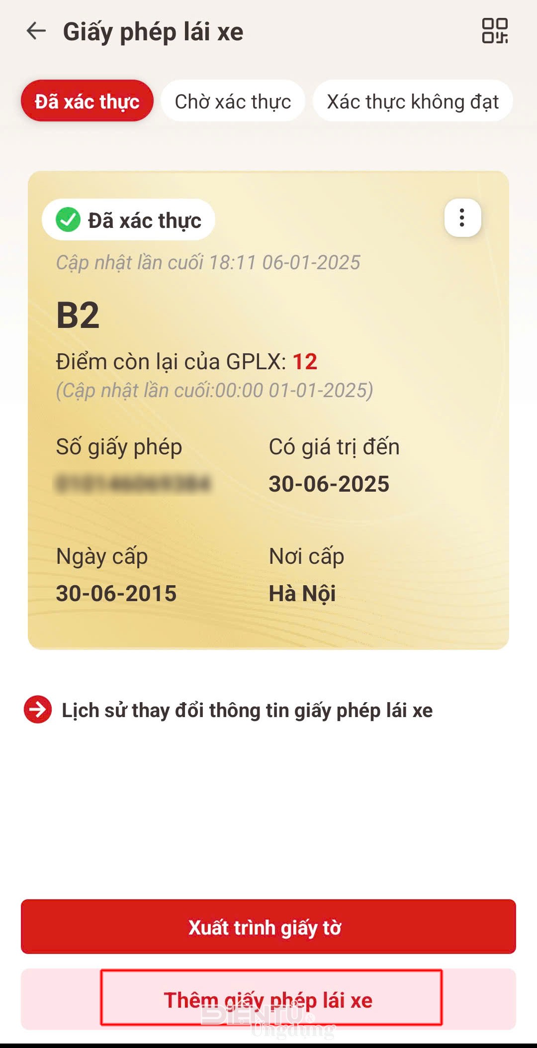 Cách hiển thị bằng lái xe mới trên VNeID sau khi hoàn thành thủ tục online