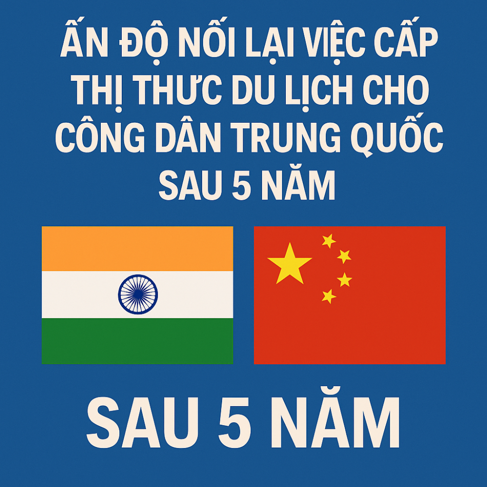Ấn Độ nối lại việc cấp thị thực du lịch cho công dân Trung Quốc sau 5 năm