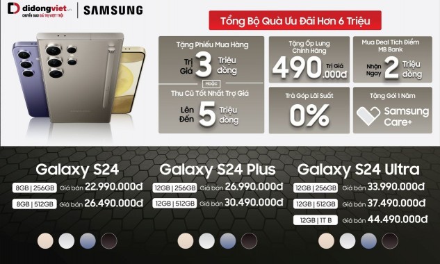 Di Động Việt mở bán sớm Samsung Galaxy S24 series