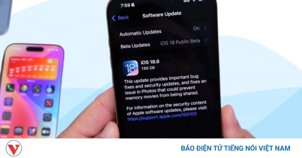 Sau khi cập nhật iOS 18.6