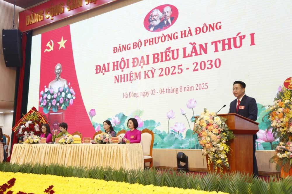 Đại hội đại biểu Đảng bộ phường Hà Đông nhiệm kỳ 2025-2030 thành công tốt đẹp