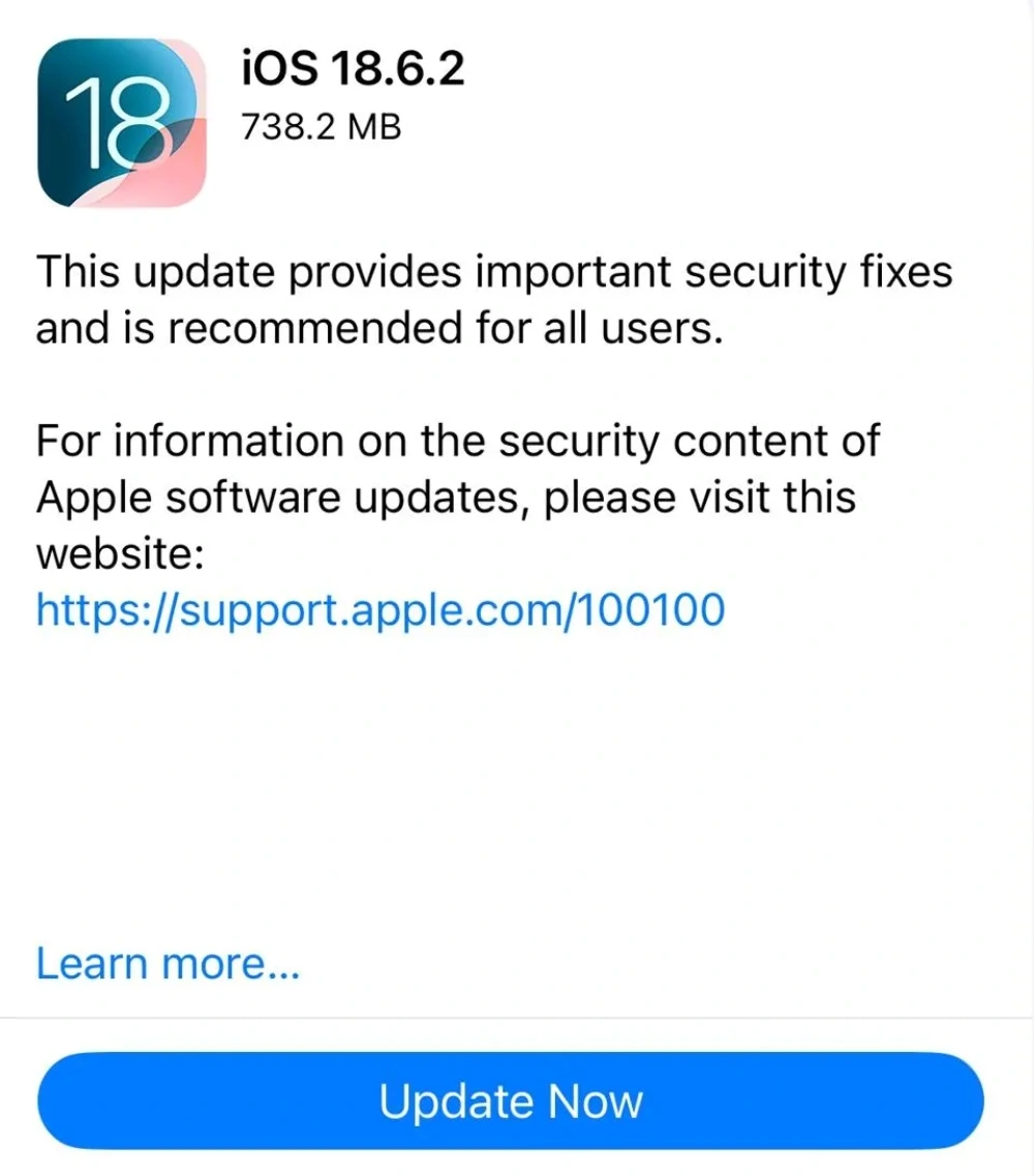 khẩn thiết yêu cầu người dùng cài đặt bản cập nhật ios 18.6.1 ngay lập tức hình ảnh 2 khan thiet yeu cau nguoi dung cai dat ban cap nhat ios 18.6.1 ngay lap tuc hinh anh 2