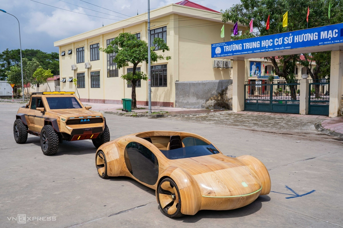 Những 'siêu xe' bằng gỗ của thợ mộc Việt