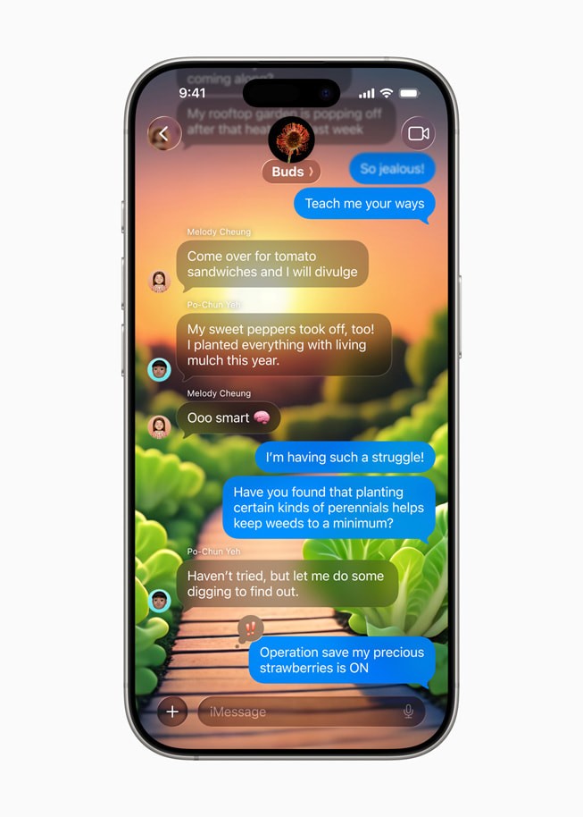 Ứng dụng Nhắn tin được cập nhật với nhiều tính năng thú vị. Ảnh: Apple