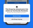 Facebook bổ sung tính năng cảnh báo khi tham gia nhóm vi phạm quy tắc Facebook bổ sung tính năng cảnh báo khi tham gia nhóm vi phạm quy tắc