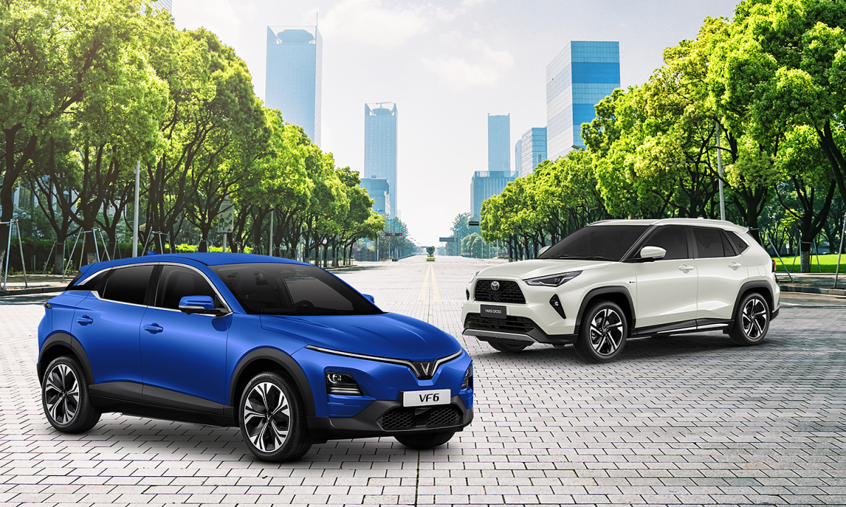 VinFast VF 6 - Toyota Yaris Cross so trang bị crossover cỡ B