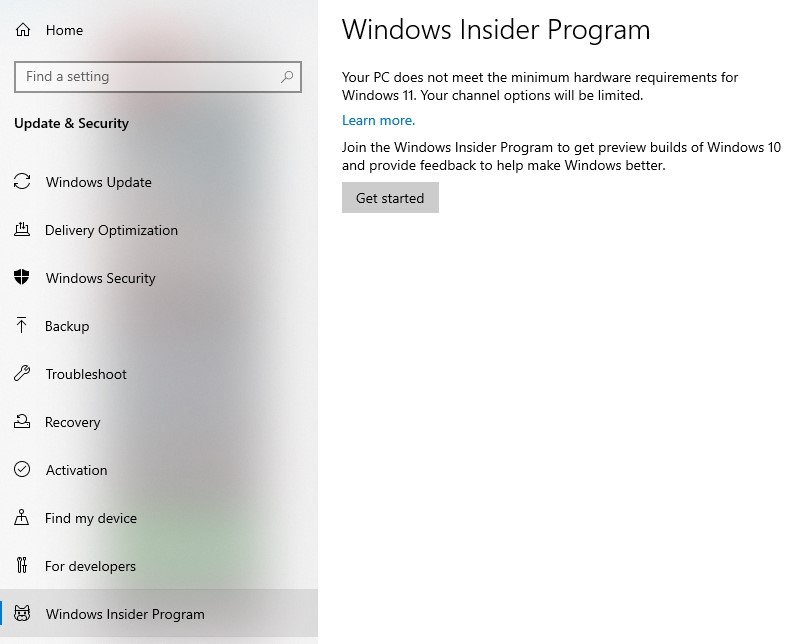 Windows Insider Program