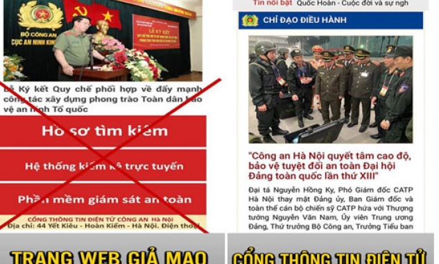 Hiểm hoạ từ trang web giả mạo Công an Hà Nội - Hàng tỉ đồng "bốc hơi"
