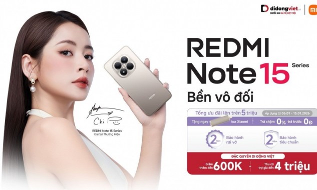 Di Động Việt chính thức mở đặt trước Redmi Note 15 series