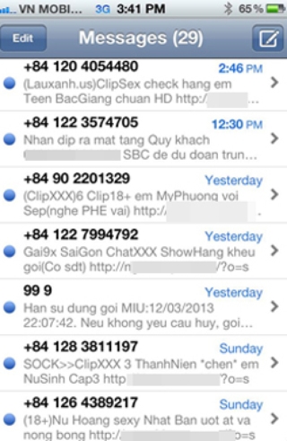 Thuê bao di động "phát điên" vì tin nhắn sex
