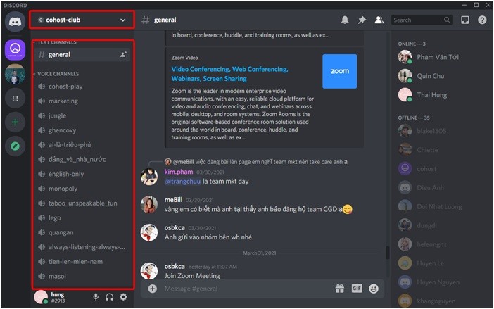 Giao tiếp quá Discord