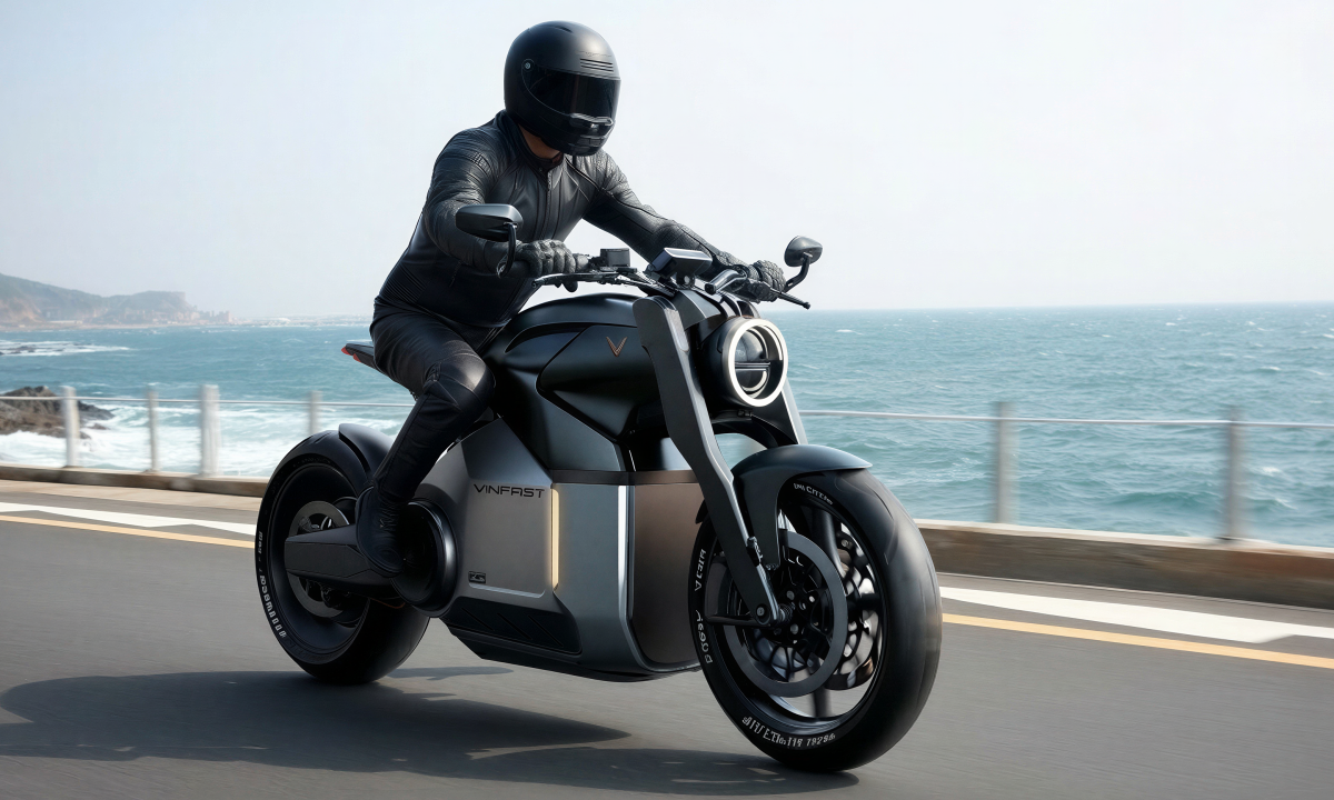 Môtô thể thao điện của VinFast gây chú ý