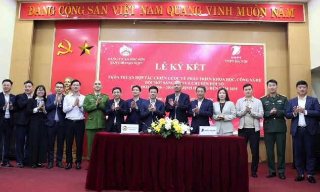 Xã Sóc Sơn và VNPT Hà Nội ký kết hợp tác chiến lược thúc đẩy chuyển đổi số