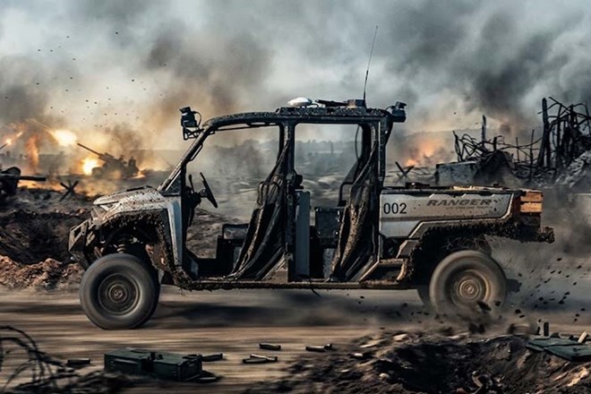 Xe địa hình Polaris biến thành robot chiến trường không người lái