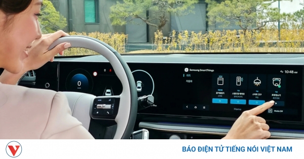 Ngồi xe Hyundai hoặc KIA điều khiển thiết bị smarthome Samsung