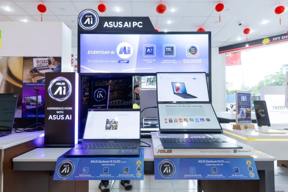 Với sự ra đời của chuỗi “ASUS AI Innovation Hubs – Không gian trải nghiệm công nghệ AI toàn diện” tại Hà Nội và Tp.HCM , ASUS mong muốn mang đến cho người dùng Việt Nam cơ hội trải nghiệm trực tiếp sức mạnh đột phá từ AI trên các dòng laptop ASUS mỏng nhẹ, mạnh mẽ. Với sự ra đời của chuỗi “ASUS AI Innovation Hubs – Không gian trải nghiệm công nghệ AI toàn diện” tại Hà Nội và Tp.HCM , ASUS mong muốn mang đến cho người dùng Việt Nam cơ hội trải nghiệm trực tiếp sức mạnh đột phá từ AI trên các dòng laptop ASUS mỏng nhẹ, mạnh mẽ.
