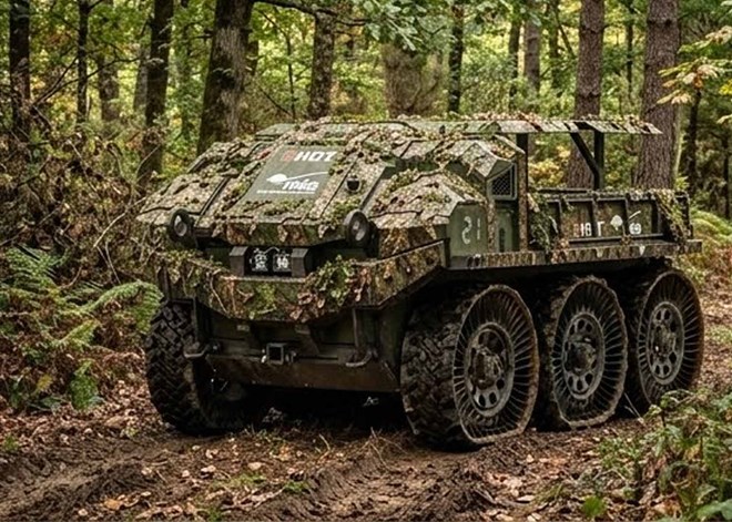 Xe tự hành Hunter Wolf UGV được nâng cấp hỏa lực cho nhiệm vụ chiến đấu