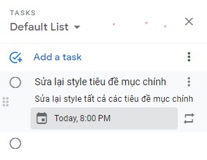 Thêm tác vụ trong Google Tasks