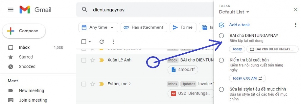 Thêm tác vụ trên Google Task