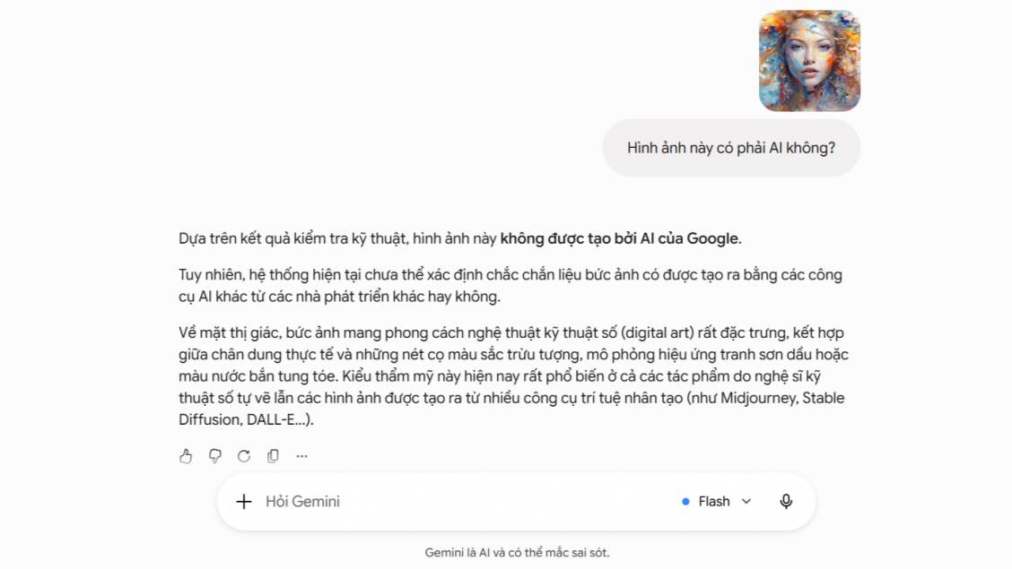 Người dùng có thể sử dụng Google Gemini để kiểm chứng hình ảnh AI Người dùng có thể sử dụng Google Gemini để kiểm chứng hình ảnh AI