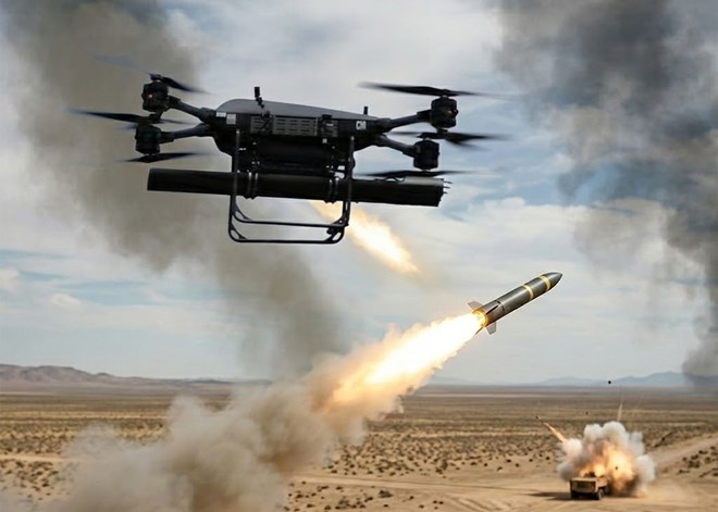 Quân đội Mỹ thử nghiệm drone vận tải có thể bắn tên lửa 70mm