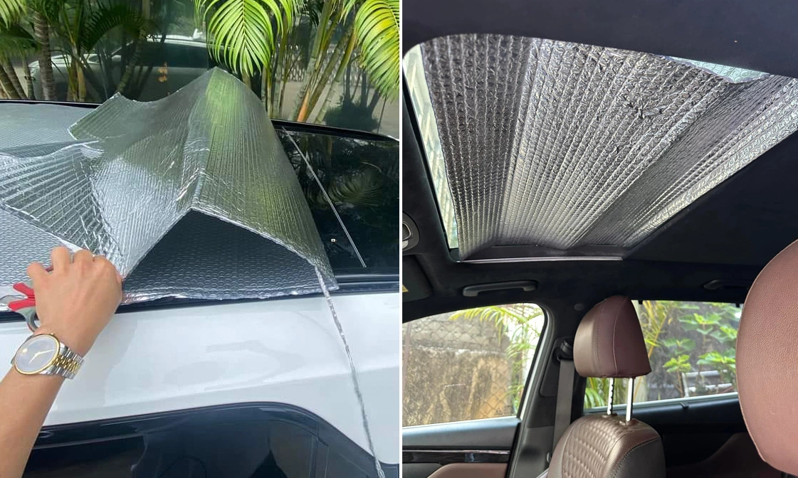Tài xế Việt đau đầu tìm cách che nắng cửa sổ trời