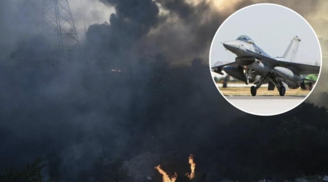 F-16 bốc cháy sau khi hạ cánh khẩn cấp ở Hy Lạp